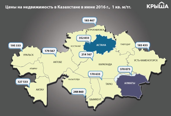 Квартиры в Казахстане за полгода подешевели на несколько миллионов